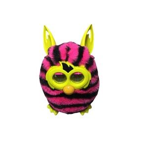 Hasbro Furby Boom 2013 STRAIGHT STRIPES Pink Black Tested Works